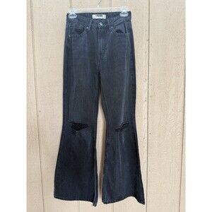 Rock & Roll Denim Black High Rise Flare Jeans W24 L30 Women